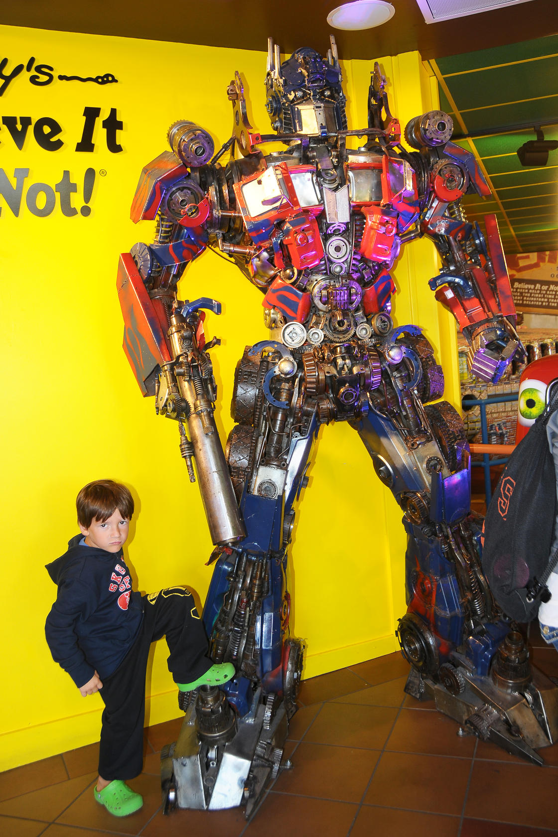 Aiden and Optimus Prime