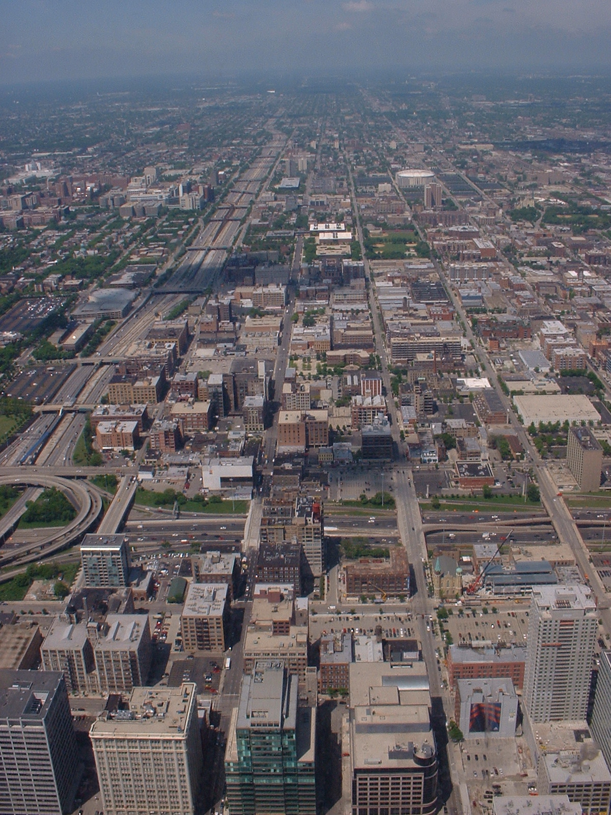West of the city